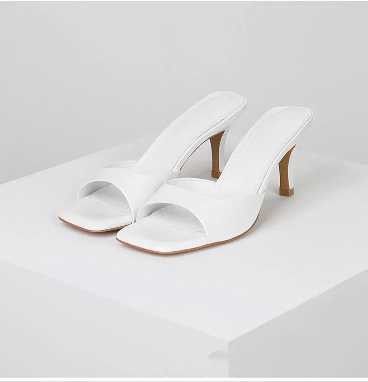 Open back mules for women – Mirella-White-3-State of Style