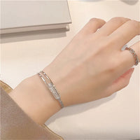 Open Cuff Bracelet | 925 Sterling Silver | Zirconia-State of Style