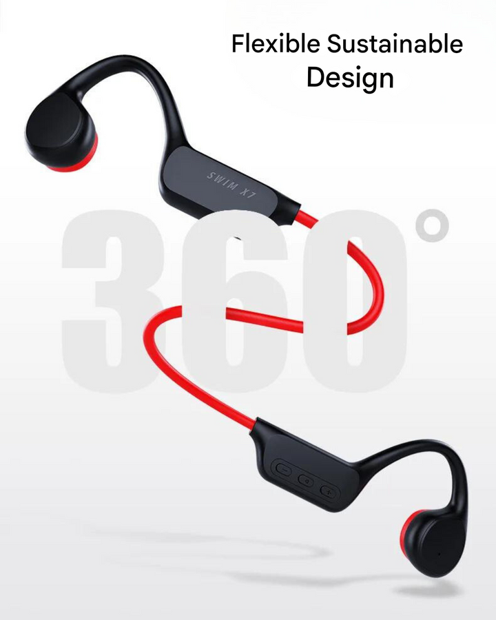 Open-Ear Headphones for Safe Cycling & Running - SafeSound-Black Red-State of Style