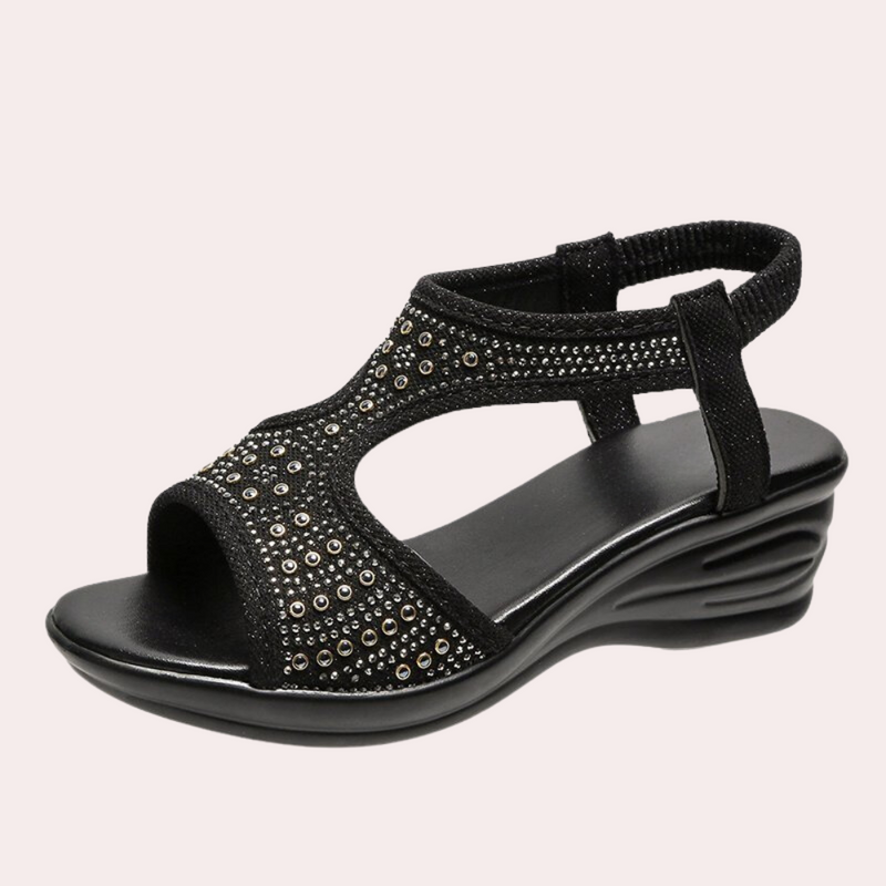 Open-Front Wedge Sandals for Women - Noa-Silver-3-State of Style