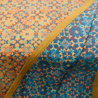 Orange & Blue Pattern Six-Layer Cotton Quilt - TerraLoom-Duvet-150x240cm-State of Style