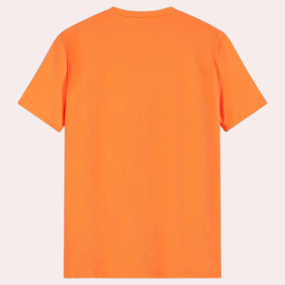Orange Men's T-Shirt with Round Neck – Jaron-S-State of Style
