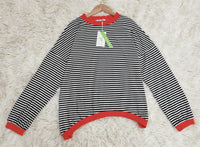 Orange-navy-blue-white striped Long Sleeve - HerbstStreifen-S-State of Style