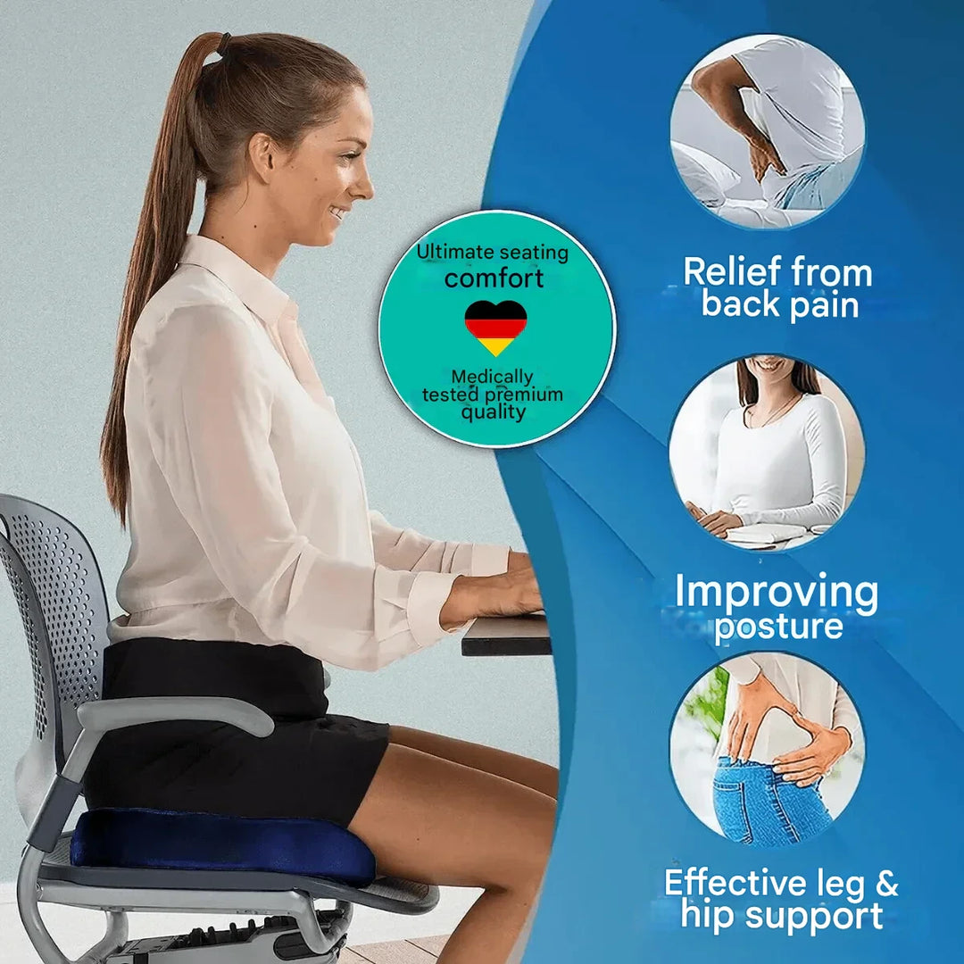 Orthopaedic 4D Seat Cushion - PosturePlus-Black-1 Pillow-State of Style