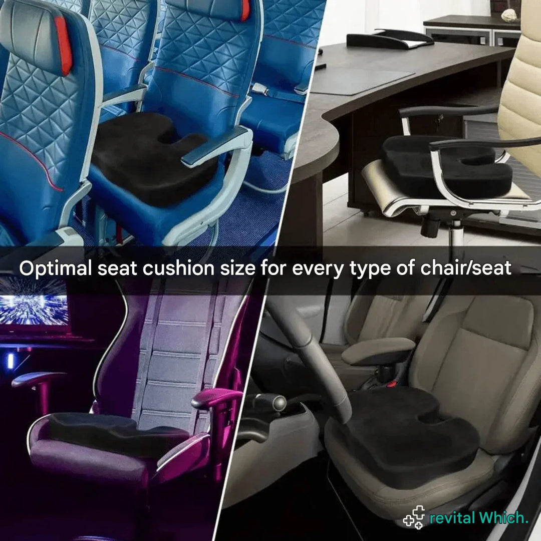 Orthopaedic 4D Seat Cushion - PosturePlus-Black-1 Pillow-State of Style