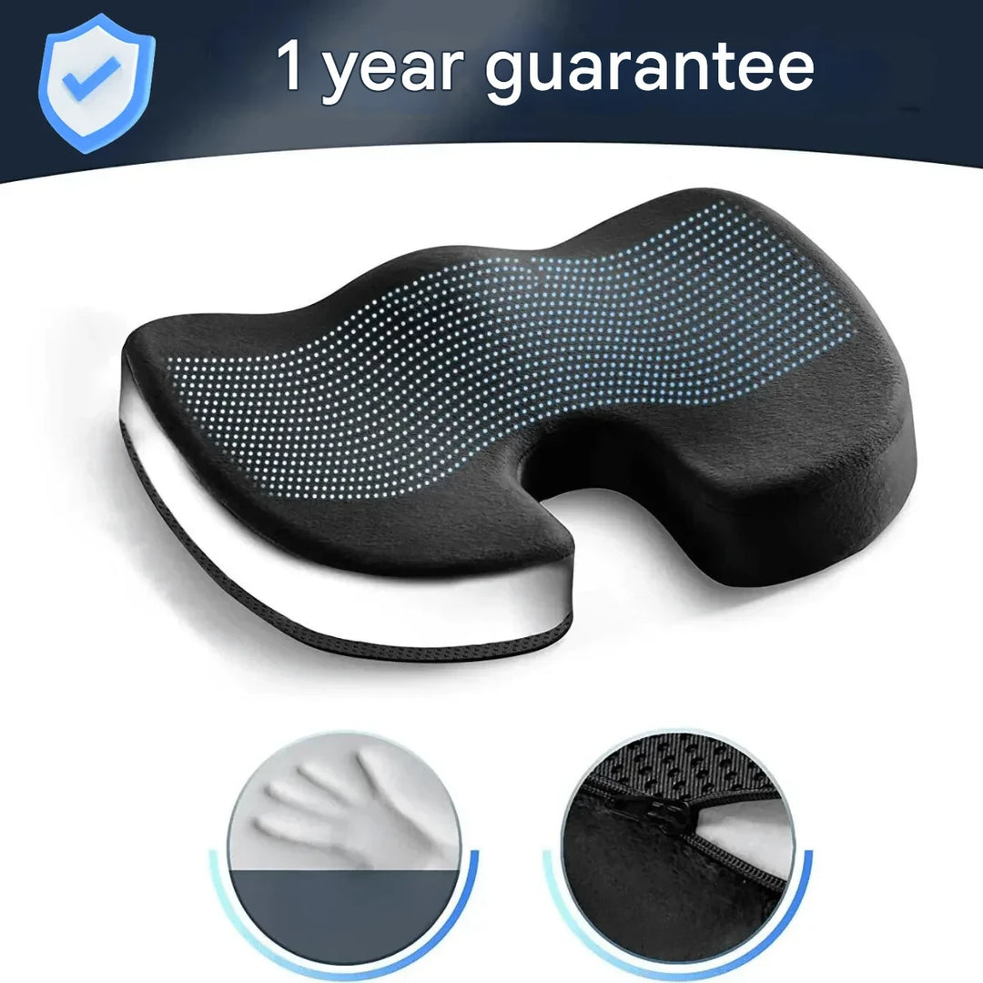 Orthopaedic 4D Seat Cushion - PosturePlus-Black-1 Pillow-State of Style