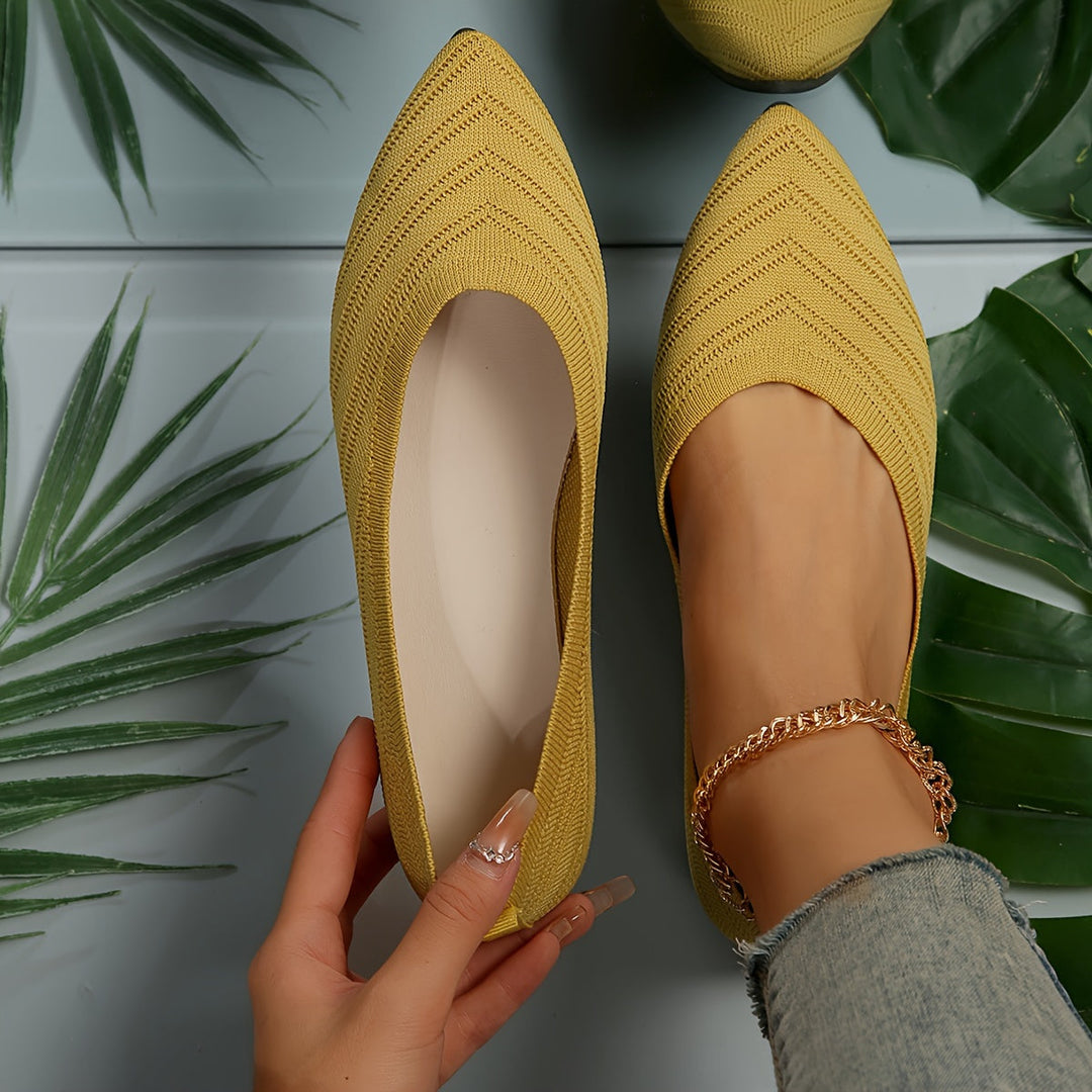 Orthopaedic Apricot Flats – Eva-Yellow-5-State of Style