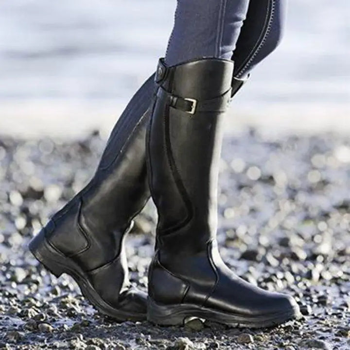 Orthopaedic Boots with Buckle Details - Elara-Black-3.0-State of Style