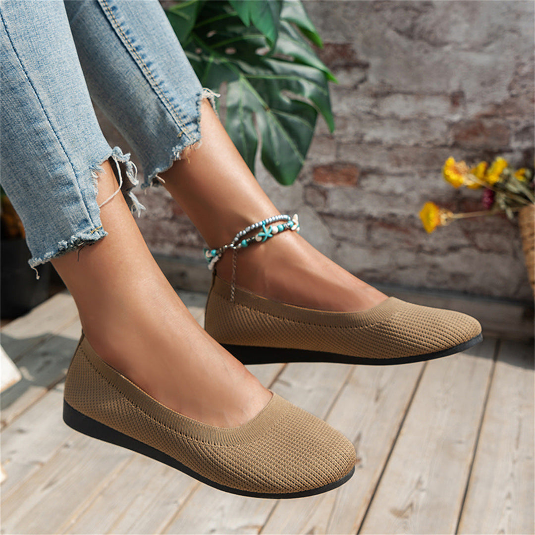 Orthopaedic comfort ballerinas – Camille-Khaki-3-State of Style