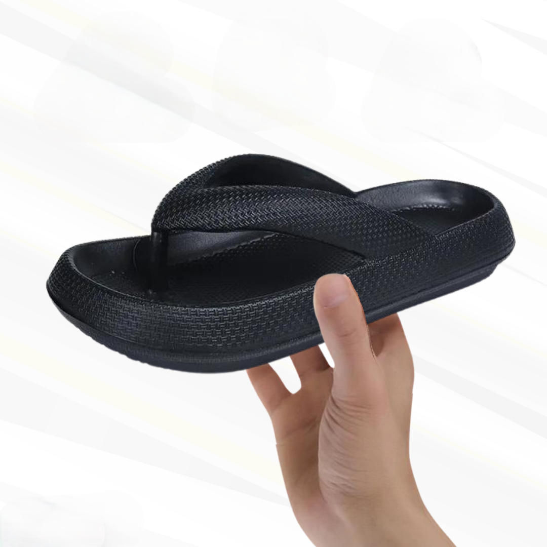 Orthopaedic Comfort Flip-Flops – Elara-Black-3.5-4.5-State of Style