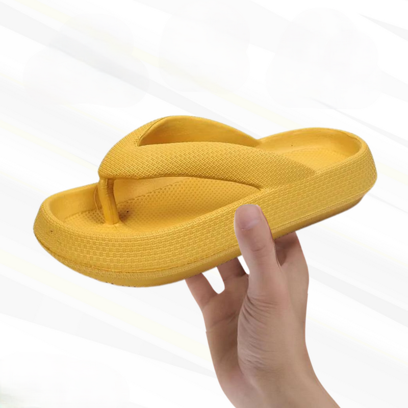 Orthopaedic Comfort Flip-Flops – Elara-Yellow-3.5-4.5-State of Style