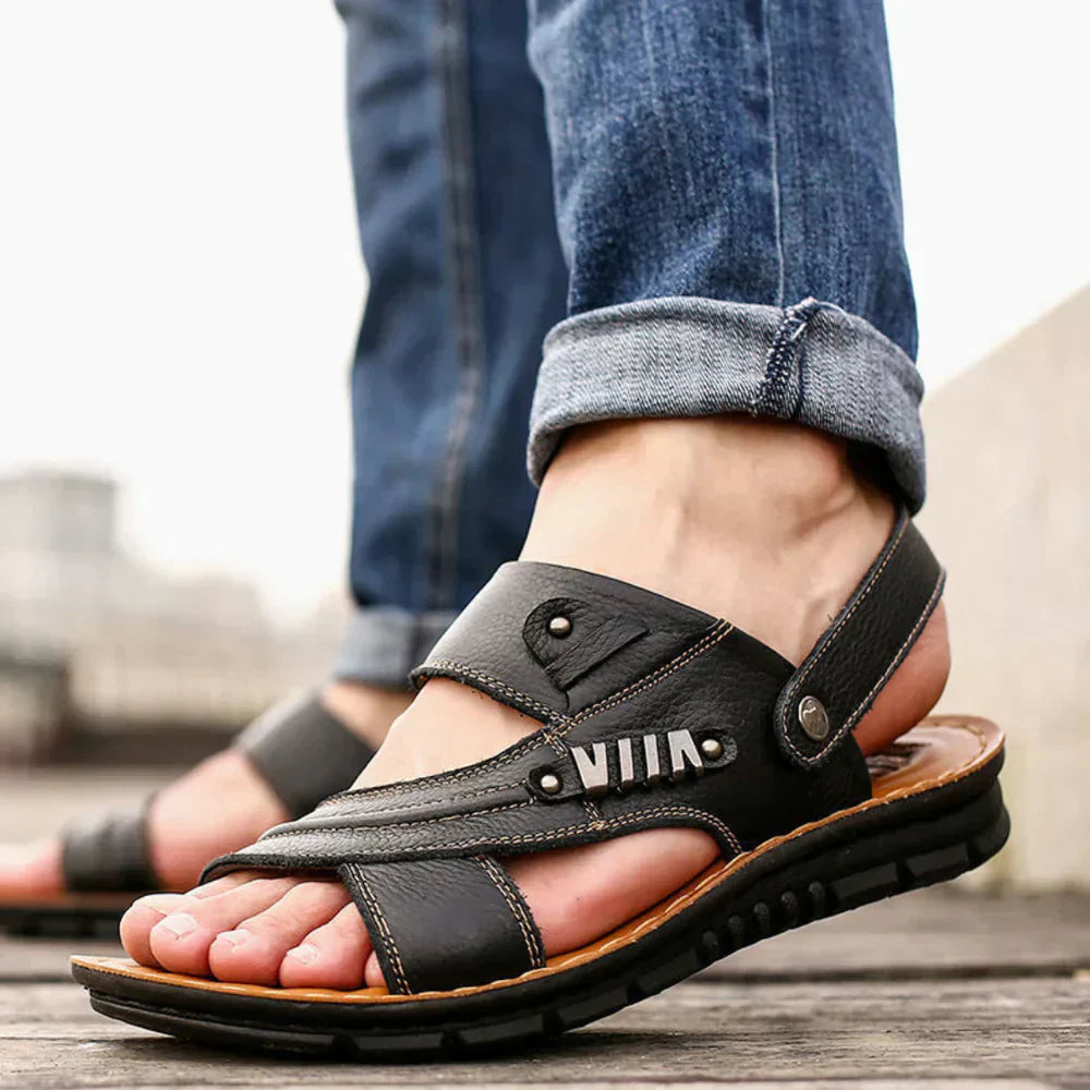Orthopaedic Comfort Sandals for Men – Comfortable & Adjustable – Henrik-Black-5-State of Style