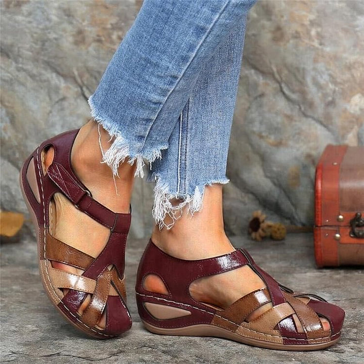 Orthopaedic comfort sandals for women – Sophia-Red-3-State of Style