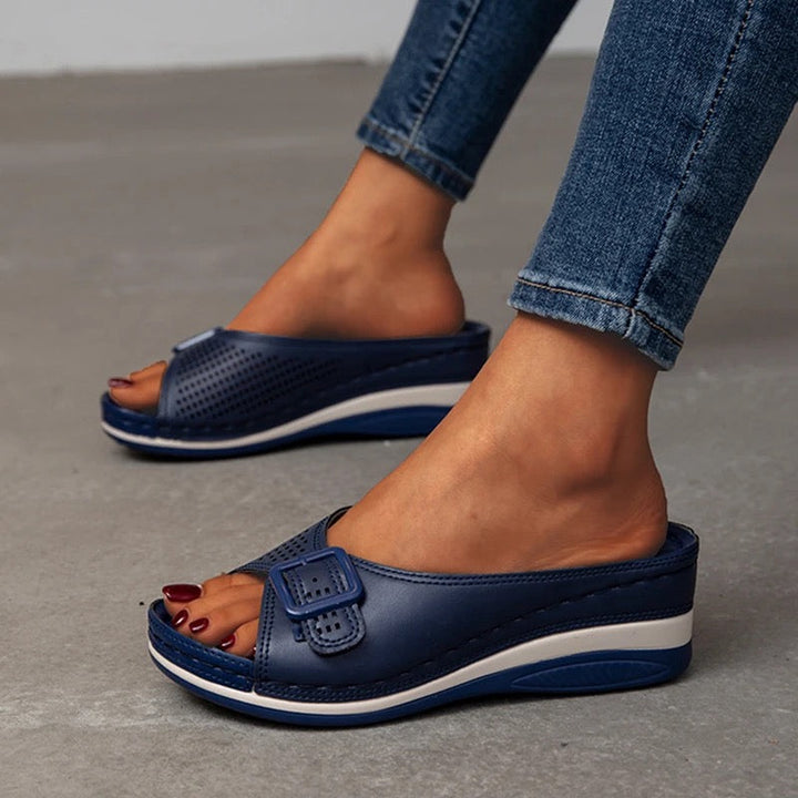 Orthopaedic comfort shoes for women - Lorena-Blue-3-State of Style
