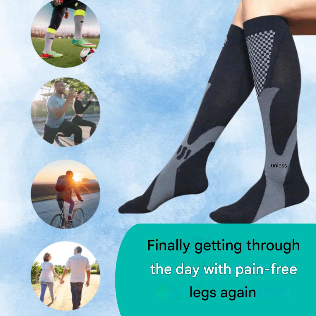 Orthopaedic Compression Socks - ActiveSupport-Black-2.5 - 4.5 (S/M)-1 Pair-State of Style