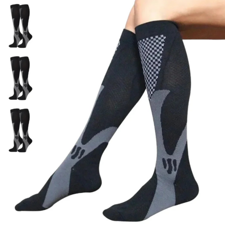 Orthopaedic Compression Socks - ActiveSupport-Black-2.5 - 4.5 (S/M)-3 Pairs-State of Style