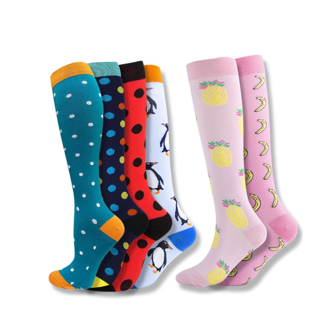Orthopaedic Compression Socks (Ladies) - VitalEase-11 (4+2 FREE)-3.5 - 6.5 (S/M)-State of Style