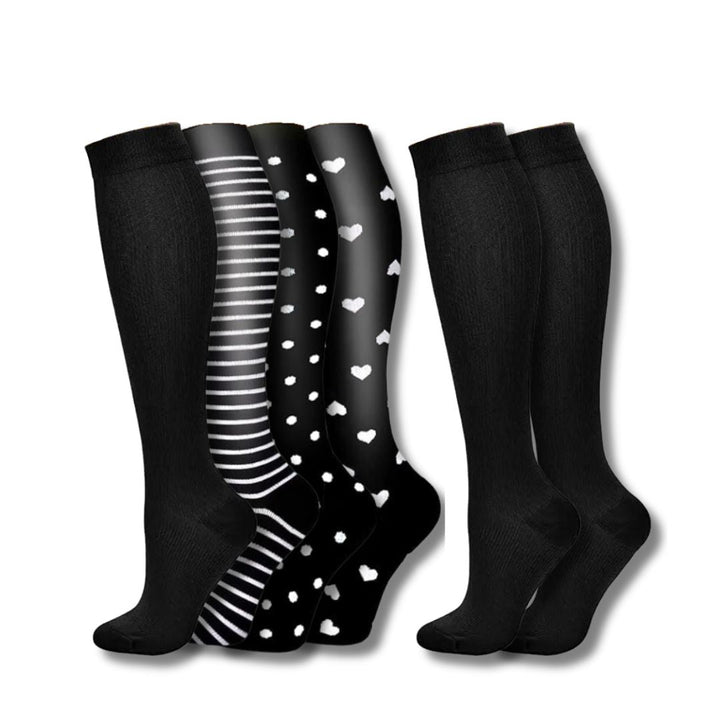 Orthopaedic Compression Socks (Ladies) - VitalEase-9 (4+2 FREE)-3.5 - 6.5 (S/M)-State of Style