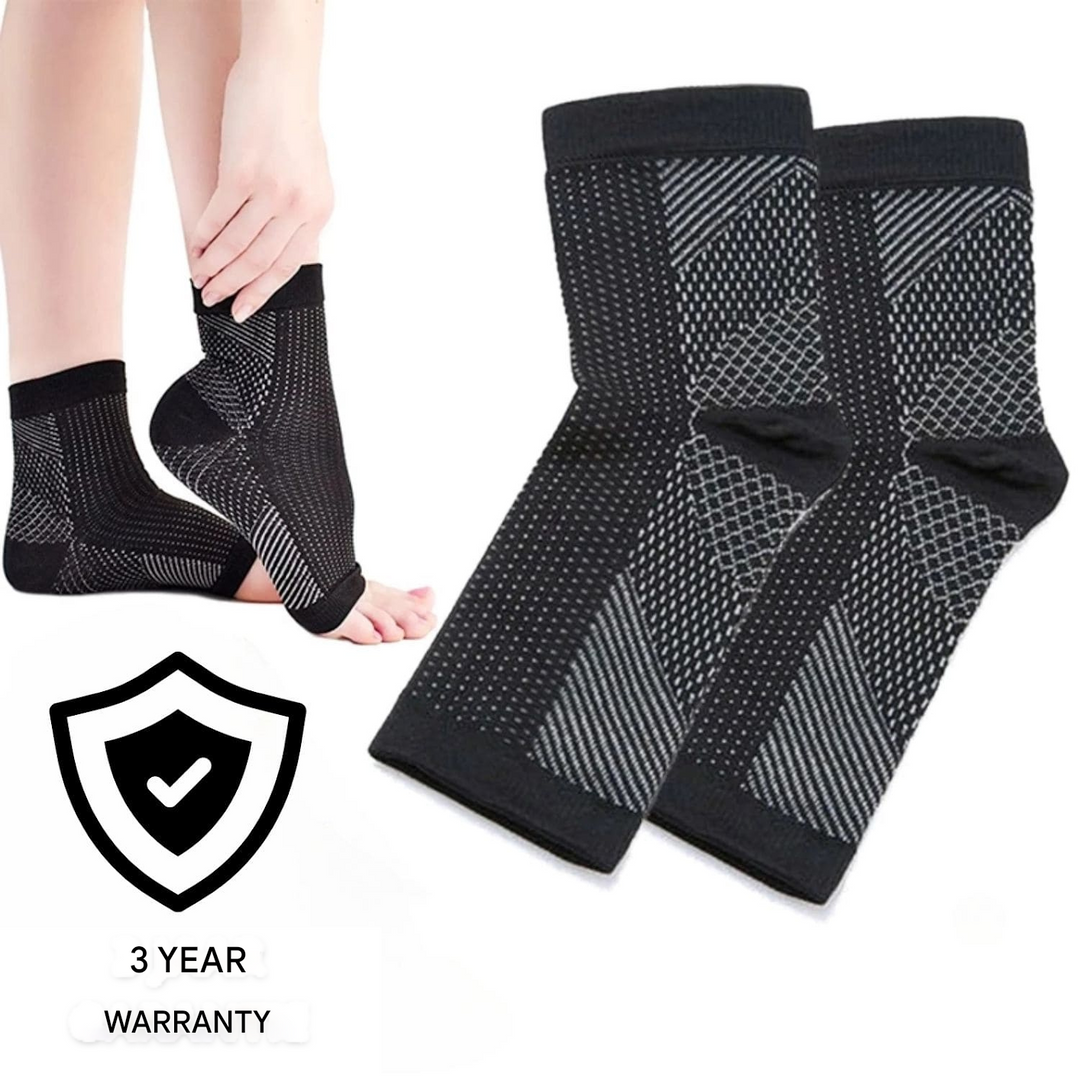 Orthopaedic Compression Socks - RevitaStep-Black-3.0 - 5.0-1x Pair-State of Style