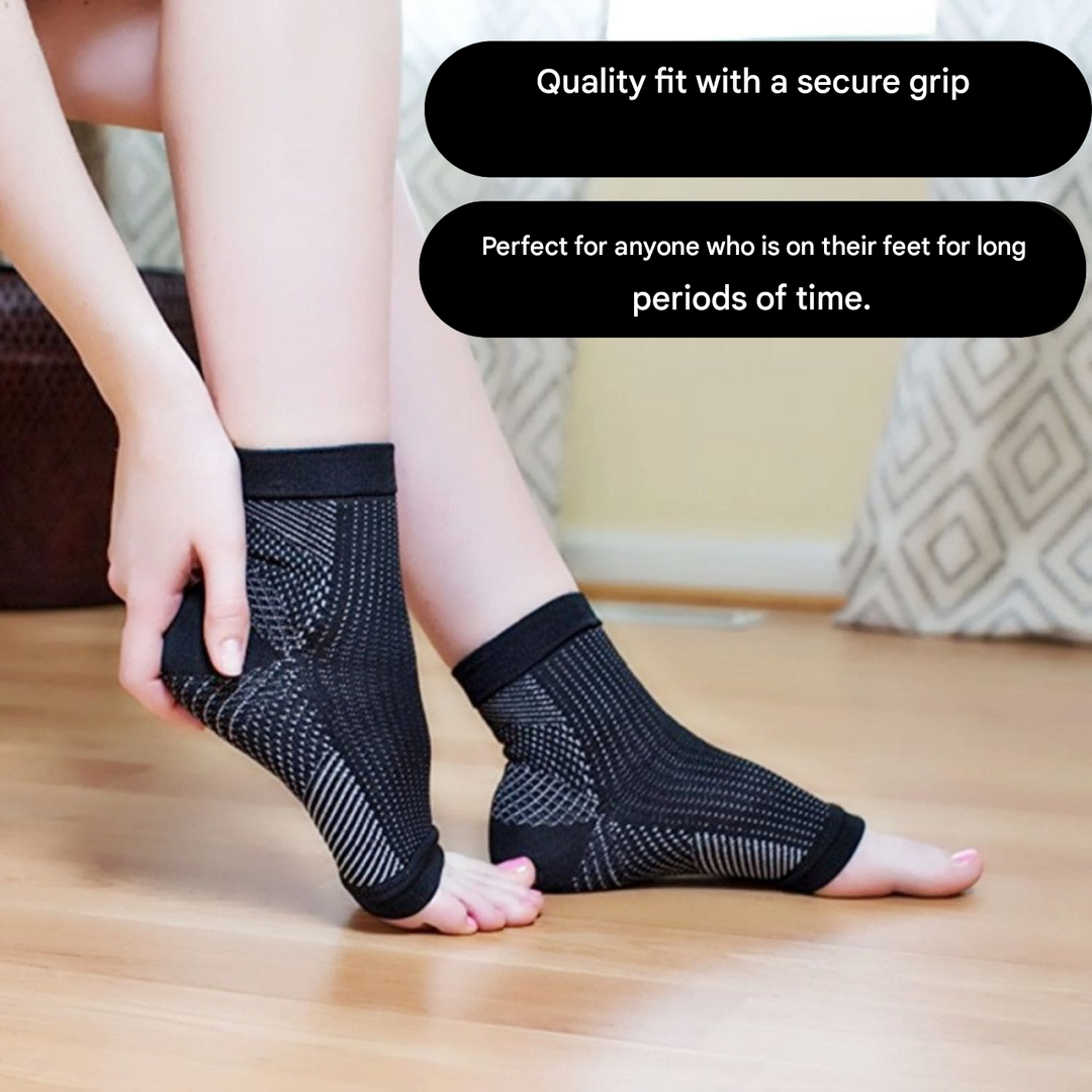 Orthopaedic Compression Socks - RevitaStep-Black-3.0 - 5.0-1x Pair-State of Style