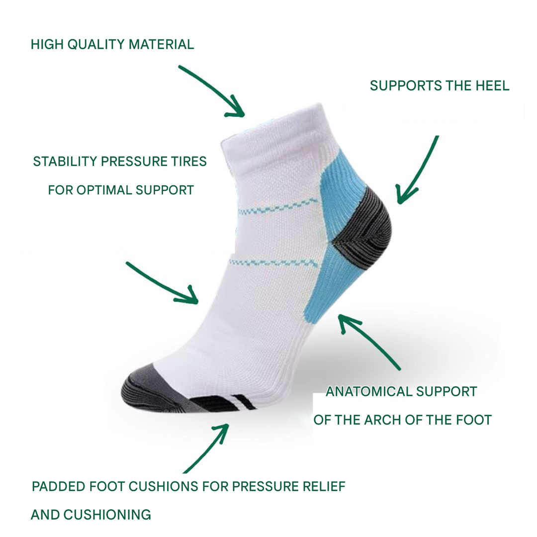 Orthopaedic Compression Socks - SlimSupport PRO 2.0-White (2+1 FREE)-3.0 - 6.5 (S/M)-State of Style