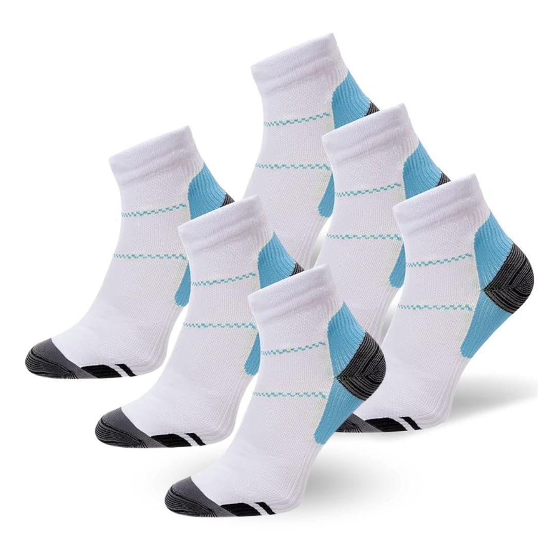 Orthopaedic Compression Socks - SlimSupport PRO 2.0-White (3+3 FREE)-3.0 - 6.5 (S/M)-State of Style