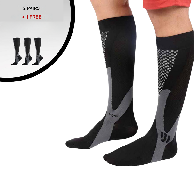 Orthopaedic Compression Socks - VitalForce-Black-1x Pair-S-M (2.5 - 4.5)-State of Style