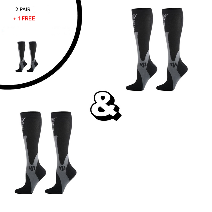 Orthopaedic Compression Socks - VitalForce-Black-1x Pair-S-M (2.5 - 4.5)-State of Style
