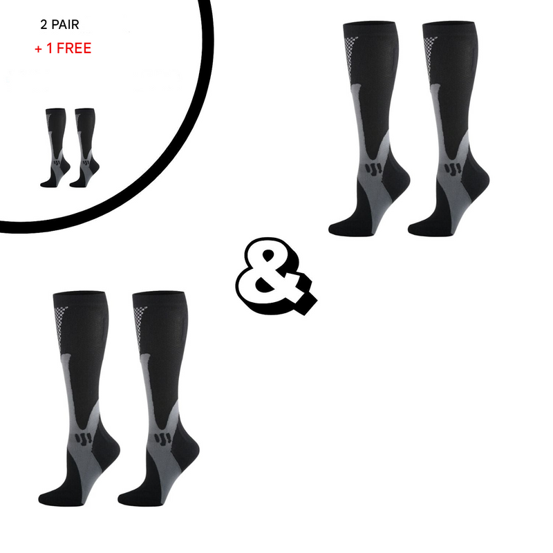 Orthopaedic Compression Socks - VitalForce-Black-1x Pair-S-M (2.5 - 4.5)-State of Style