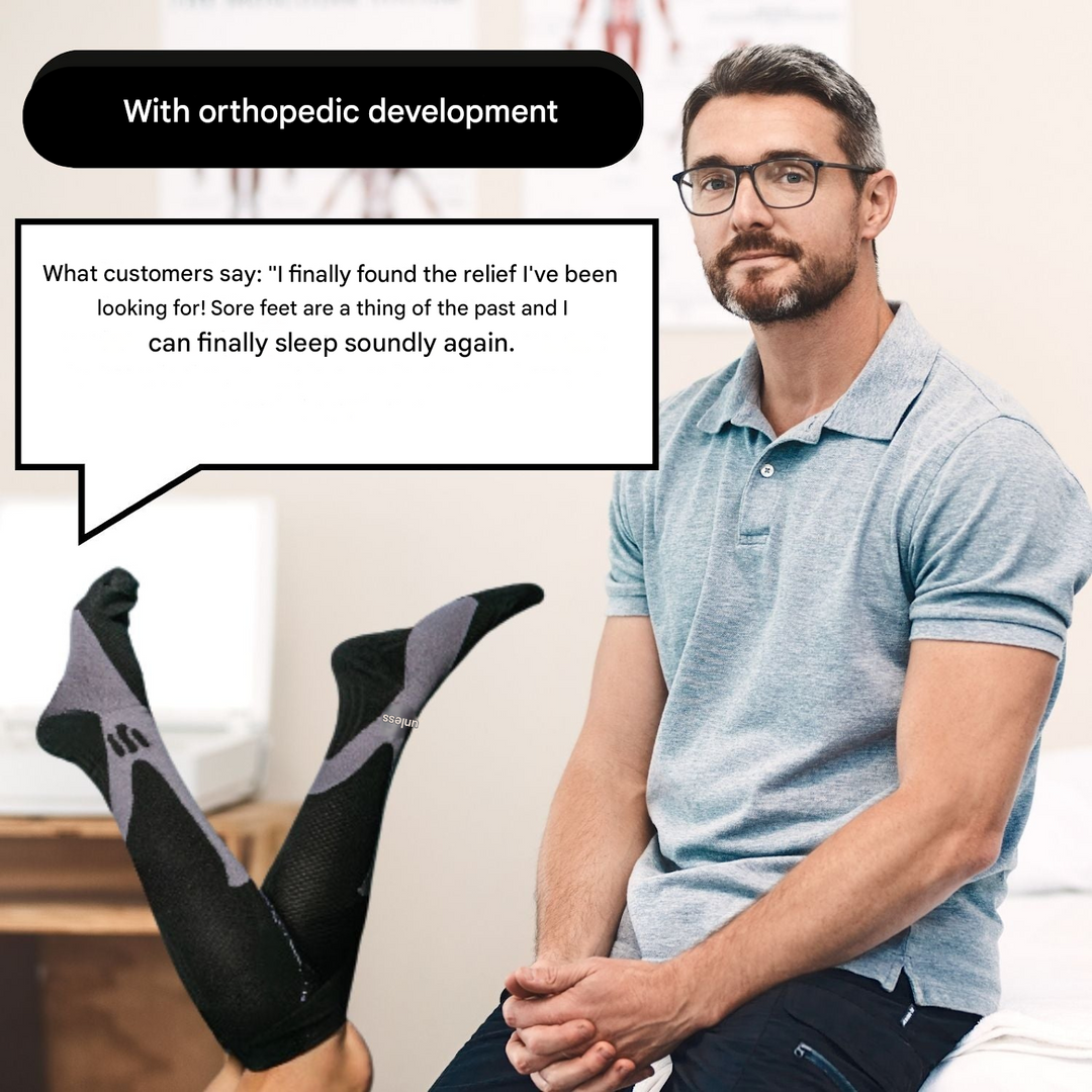 Orthopaedic Compression Socks - VitalForce-Black-1x Pair-S-M (2.5 - 4.5)-State of Style