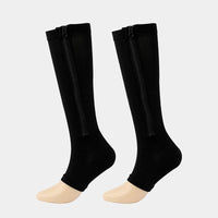 Orthopaedic Compression Socks with Zip - ComfortZip-1x Pair-S-M (2.5 - 4.5)-Black-State of Style