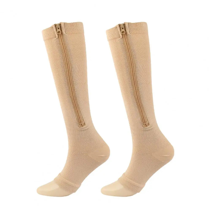 Orthopaedic Compression Socks with Zip - ComfortZip-1x Pair-S-M (2.5 - 4.5)-Skin Colour-State of Style
