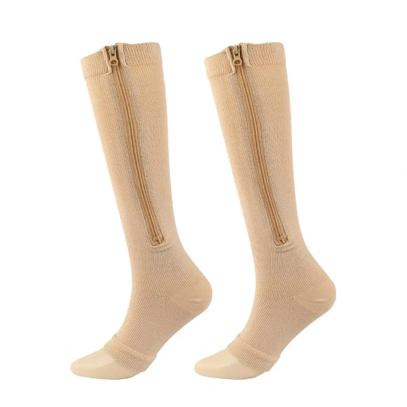 Orthopaedic Compression Socks with Zip - ComfortZip-1x Pair-S-M (2.5 - 4.5)-Skin Colour-State of Style