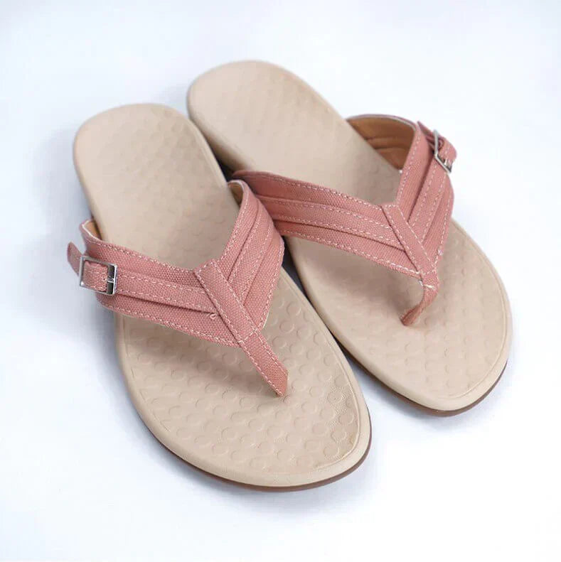 Orthopaedic Dam Sandals with EVA Insole – Amélie-Pink-3-State of Style