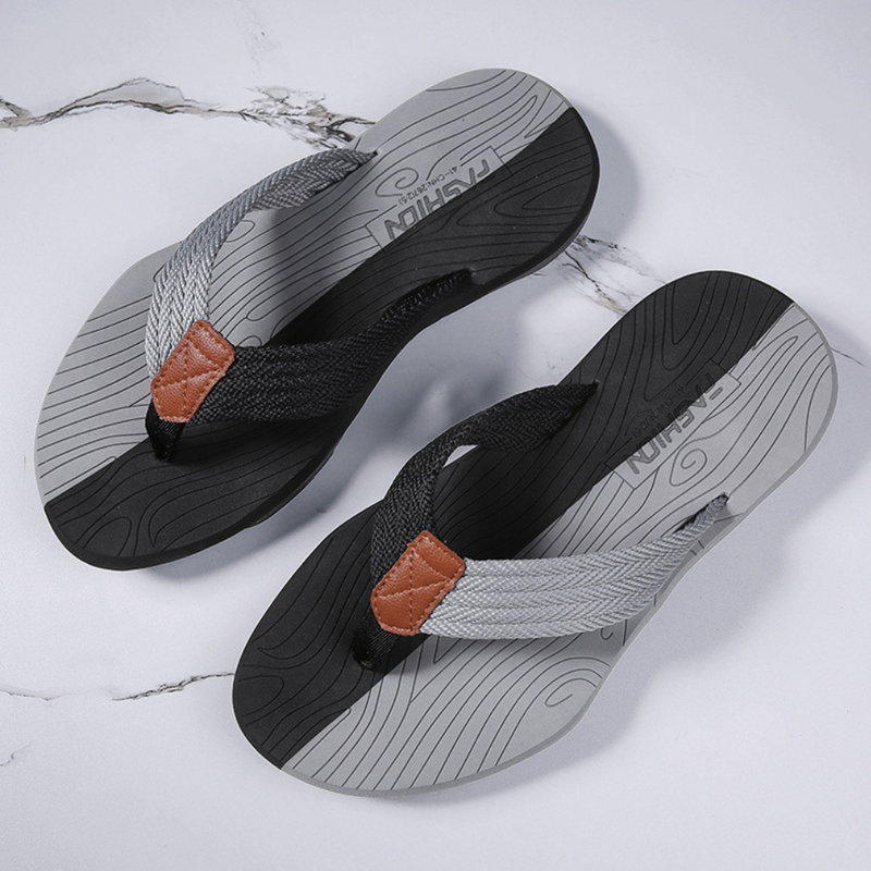 Orthopaedic Flip Flops – Milan-6-Gray-Black-State of Style