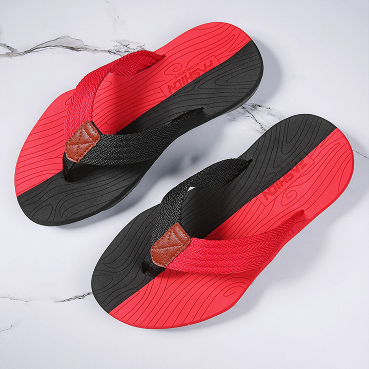 Orthopaedic Flip Flops – Milan-6-Red-Black-State of Style