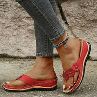 Orthopaedic Ladies Sandals with Floral Detail – Melina-Pink-3-State of Style