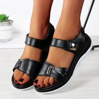 Orthopaedic ladies' sandals with trendy fit – FlexiComfort 31-Black-3-State of Style