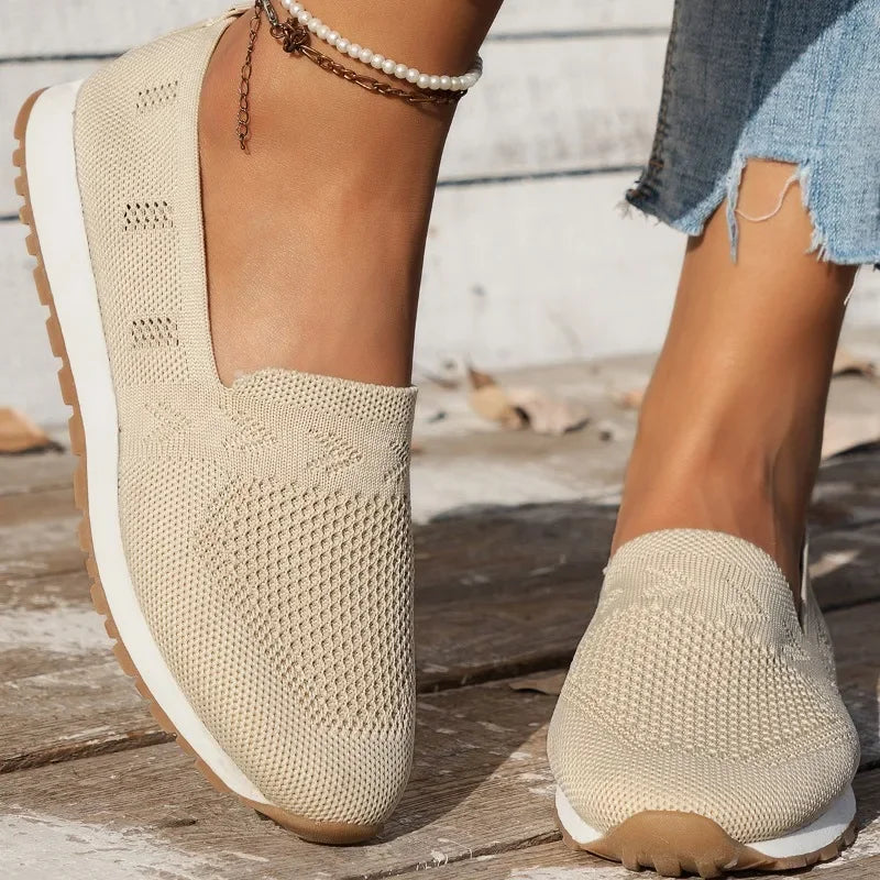 Orthopaedic Ladies Slip-ons - Olivia-Apricot-3.5-State of Style