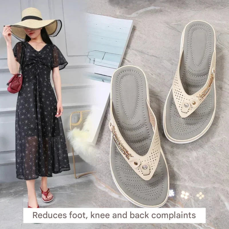 Orthopaedic Ladies Slippers with Soft Sole – Solelite-White-4-State of Style