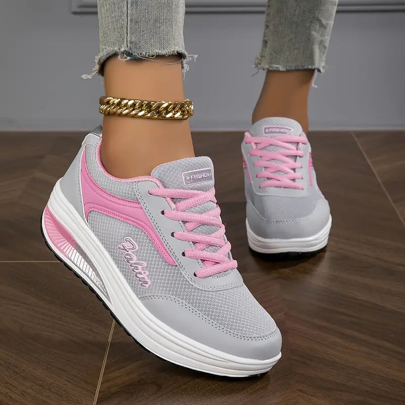 Orthopaedic Ladies' Sneakers - Ariana-Grey Pink-3.0-State of Style