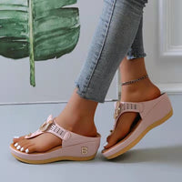 Orthopaedic Ladies Summer Sandals – Livienne-Pink-3-State of Style