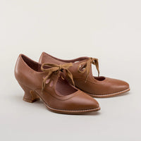 Orthopaedic leather pumps – Viviana-Beige-3-State of Style
