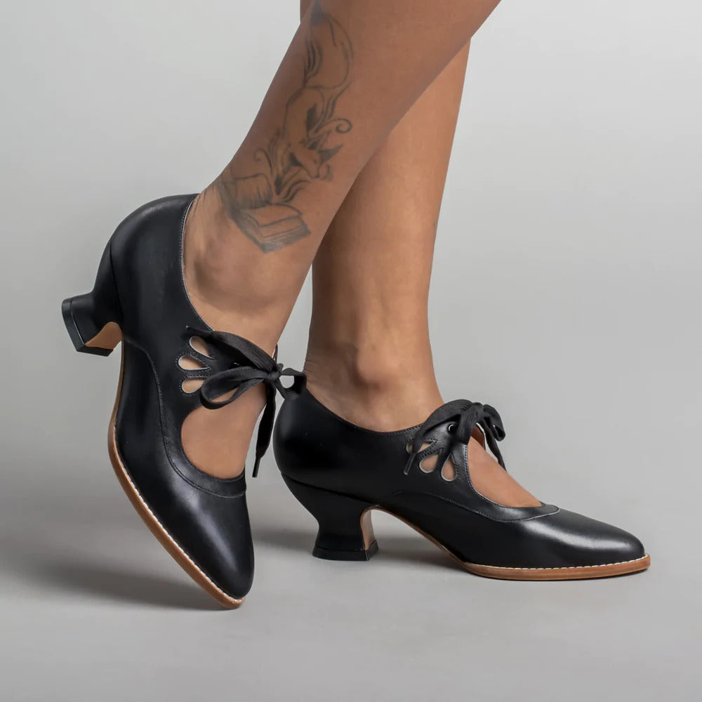 Orthopaedic leather pumps – Viviana-Black-3-State of Style