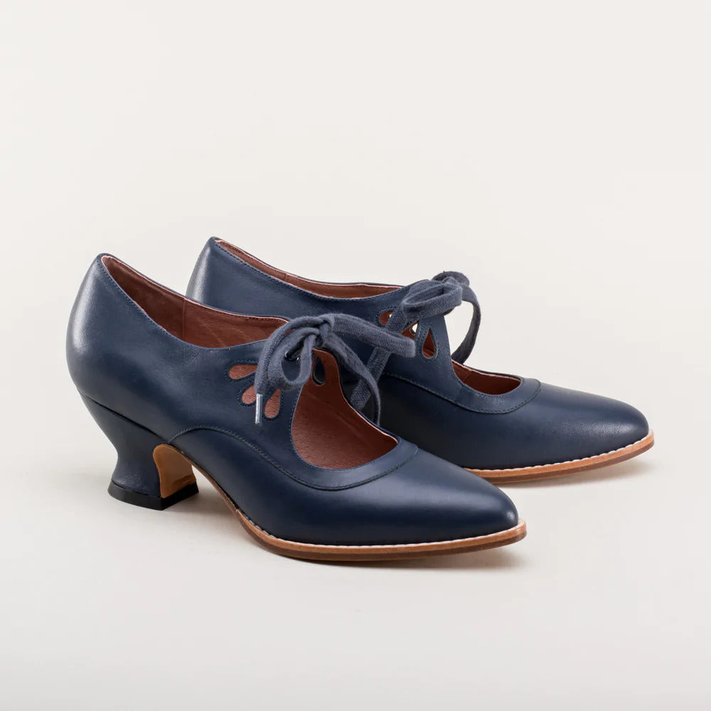 Orthopaedic leather pumps – Viviana-Blue-3-State of Style