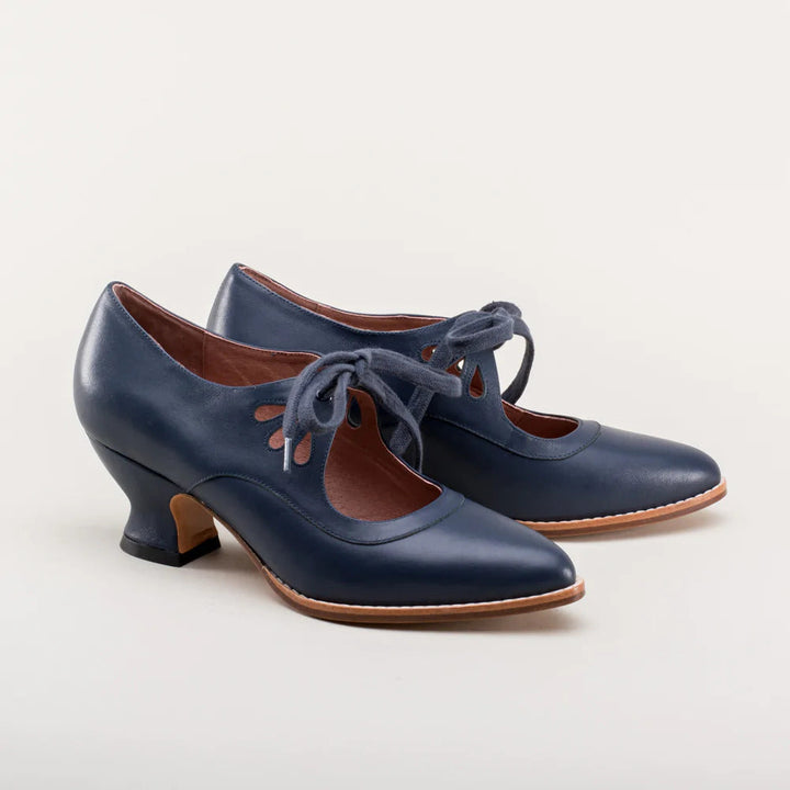 Orthopaedic leather pumps – Viviana-Blue-3-State of Style