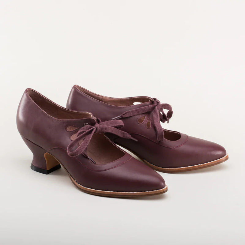 Orthopaedic leather pumps – Viviana-Purple-3-State of Style
