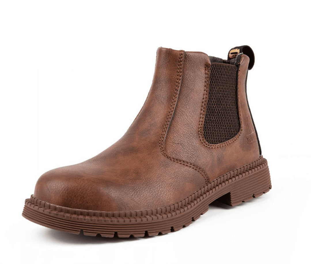 Orthopaedic Leather Safety Boots for Men - Matthias-Brown-4.5-State of Style
