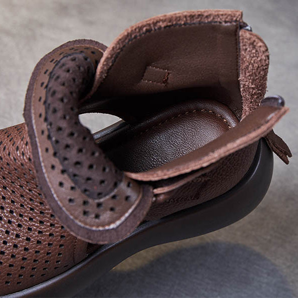 Orthopaedic leather sandals for women with shock-absorbing sole – Meike-Brown-2.5-State of Style