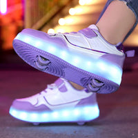 Orthopaedic LED Rollersneakers - Zoe-Pink-2.5-State of Style